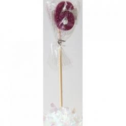 Everything Party Glitter Numeral Candle With Long Stick - Hot Pink All Birthday