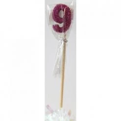 Everything Party Glitter Numeral Candle With Long Stick - Hot Pink All Birthday
