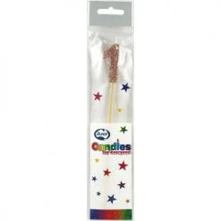 Everything Party Glitter Numeral Candle With Long Stick - Rose Gold All Birthday