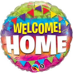 Qualatex Balloons 18" Welcome Home Colour Bunting Foil Balloon