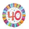 Balloons 18" Anagram Holographic Radiant 40th Birthday Foil Balloon
