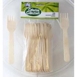 Everything Party 25pk Wooden Forks All Birthday