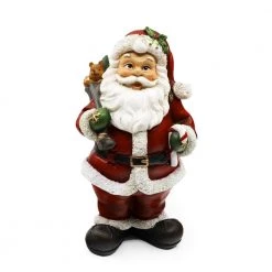 Pacific Wholesale Standing Santa Figurine Decoration - Santa With Gift Bag