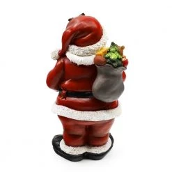 Pacific Wholesale Standing Santa Figurine Decoration - Santa With Gift Bag