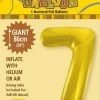 Unique Balloons 34" Jumbo Number Foil Balloon - Number 7 ( 11 Colours )