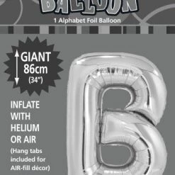 Unique Balloons 34" Meteor Jumbo Foil Balloon - Letter B (3 Colours)