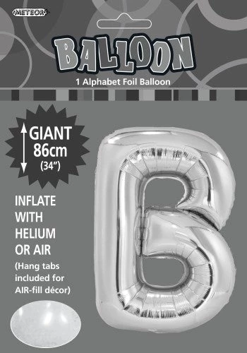 Unique Balloons 34" Meteor Jumbo Foil Balloon - Letter B (3 Colours)