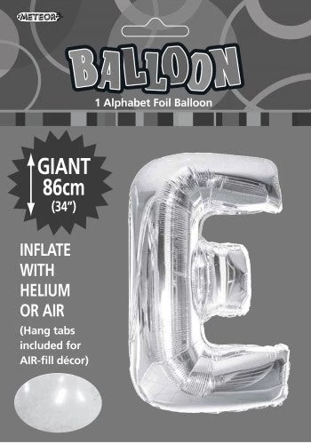 Unique Balloons 34" Meteor Jumbo Foil Balloon - Letter E (3 Colours)