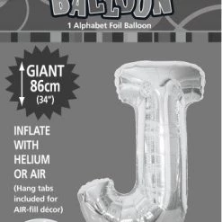 Unique 34" Meteor Jumbo Foil Balloon - Letter J (3 Colours) Balloons