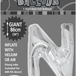 Unique 34" Meteor Jumbo Foil Balloon - Letter N (3 Colours)