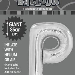 Unique 34" Meteor Jumbo Foil Balloon - Letter P (3 Colours) Balloons