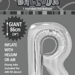 Unique Balloons 34" Meteor Jumbo Foil Balloon - Letter R (3 Colours)