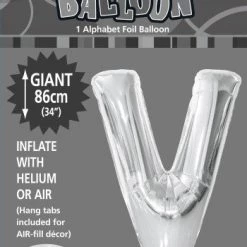 Unique 34" Meteor Jumbo Foil Balloon - Letter V (3 Colour) Balloons