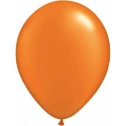 Balloons 11" Qualatex Plain Latex Balloon - Round Pearl Mandarin Orange