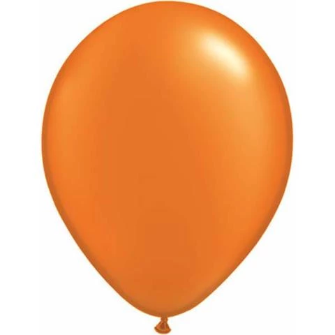 Balloons 11" Qualatex Plain Latex Balloon - Round Pearl Mandarin Orange