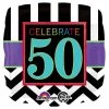 Qualatex 17" Anagram Celebrate 50th Birthday Foil Balloon