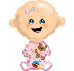 Everything Party Balloons 38" Baby Girl SuperShape Foil Balloon