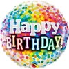 Everything Party 18" Qualatex Printed Rainbow Confetti Happy Birthday Foil Balloon Balloons