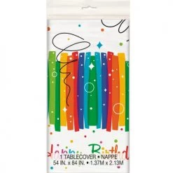 Unique Rainbow Happy Birthday Rectangle Tablecloth