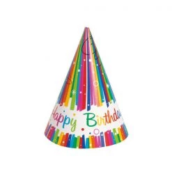 Everything Party 8pk Rainbow Ribbons Birthday Party Hats All Birthday