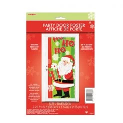 Everything Party Happy Santa Christmas Door Poster