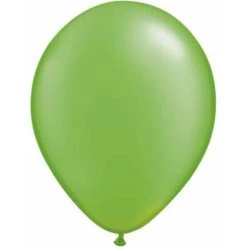 11" Qualatex Plain Latex Balloon - Round Pearl Lime Green Balloons
