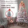 Everything Party 120cm Silver Fibre Optic Slow Colour Changing LED Light Up Christmas Tree By Event