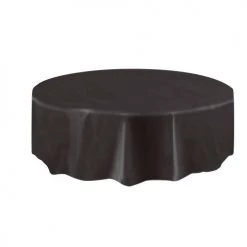 Meteorparty Round Plastic Tablecover - Black Tableware