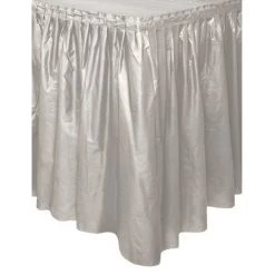 Everything Party Plastic Table Skirt - Silver