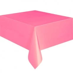 Meteorparty Tableware Rectangle Plastic Tablecover - Hot Pink