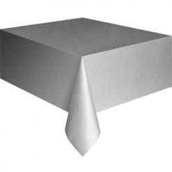 Meteorparty Rectangle Plastic Tablecover - Silver Tableware