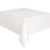 Meteorparty Tableware Rectangle Plastic Tablecover - White