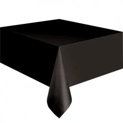 Meteorparty Rectangle Plastic Tablecover - Black