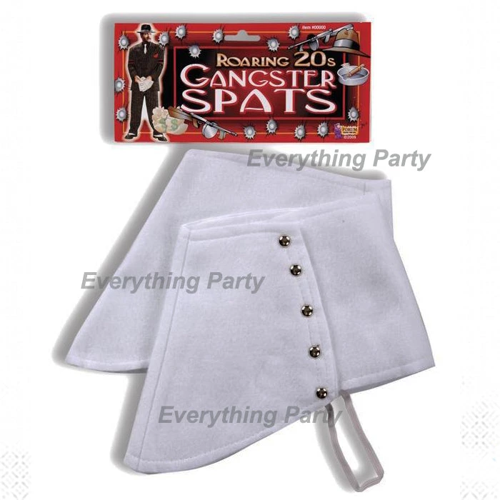 Dr. Toms Gangster White Felt Spats Shoe Covers By Theme