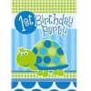 Everything Party 8pk 1st Birthday Turtle Invitations