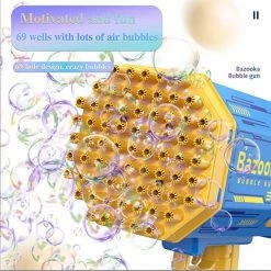 Everything Party 69 Holes Bazzoka Super Bubble Gun With Lighting Effects