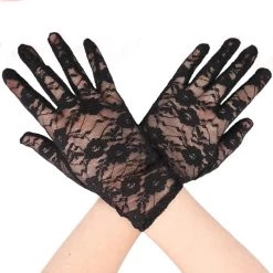 Everything Party Short Lace Gloves - Black By Event