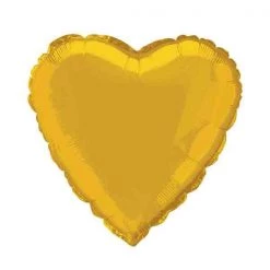 Unique 18" Heart Shape Foil Balloon - Gold Balloons