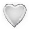Unique 18" Heart Shape Foil Balloon - Silver