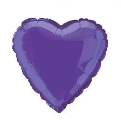 Unique 18" Heart Shape Foil Balloon - Purple