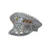 Everything Party Deluxe Silver Seuqin Police Hat With Studs And Gems By Event