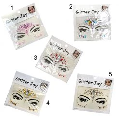 Trademart By Event Assorted Crystal Face Stickers