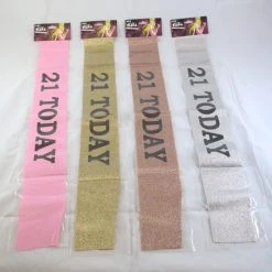 Everything Party 21st Birthday Sash - 21 Today All Birthday