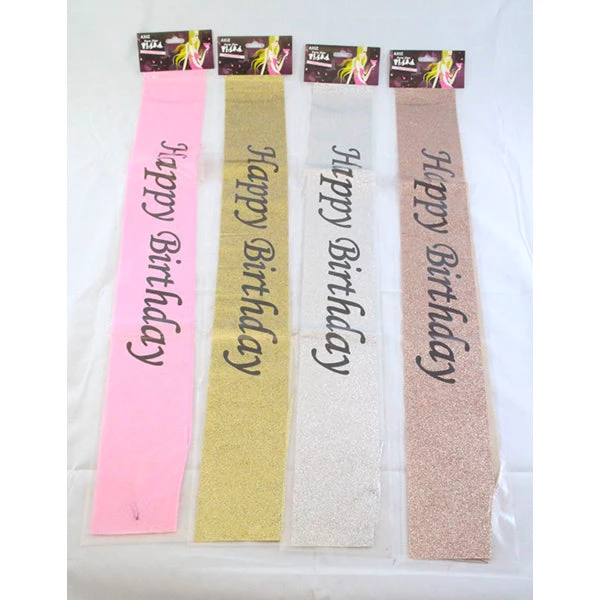 Everything Party All Birthday Glitter Happy Birthday Sash
