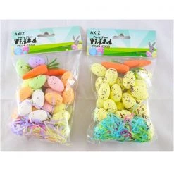 Trademart By Event Assorted 24pk Easter Foam Eggs, Carrots And Grass