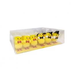 Trademart By Event 18pk Easter Chicks With Top Hats And Bows