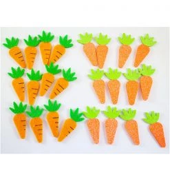 Everything Party By Event 12pk Easter Craft Glitter Foam Stickers - Carrot