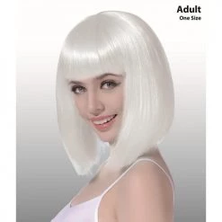 Everything Party Deluxe Crazy Horse Style White Bob Wig