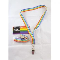 Cut Price By Event Rainbow Lanyard With Whistle