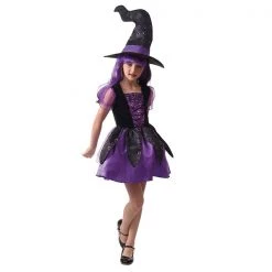 Everything Party Halloween - Girls Deluxe Purple Witch Costume
